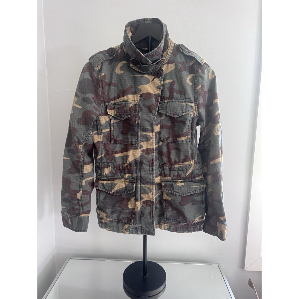 Madewell Camo Military Utility Jacket Womens Medium Ripstop Anorak Army Green‎